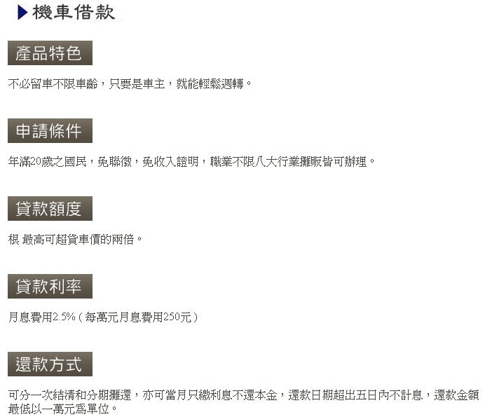 機車借款